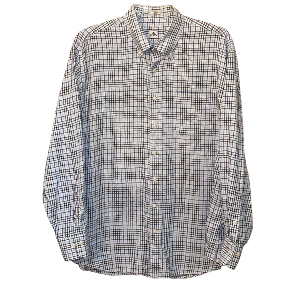 Peter Millar Plaid Long Sleeve Button Down Dress Shirt Cotton Size X Large